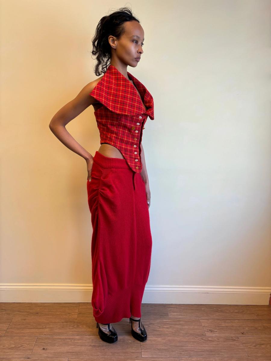 20471120 Red Knit Mermaid Skirt product image