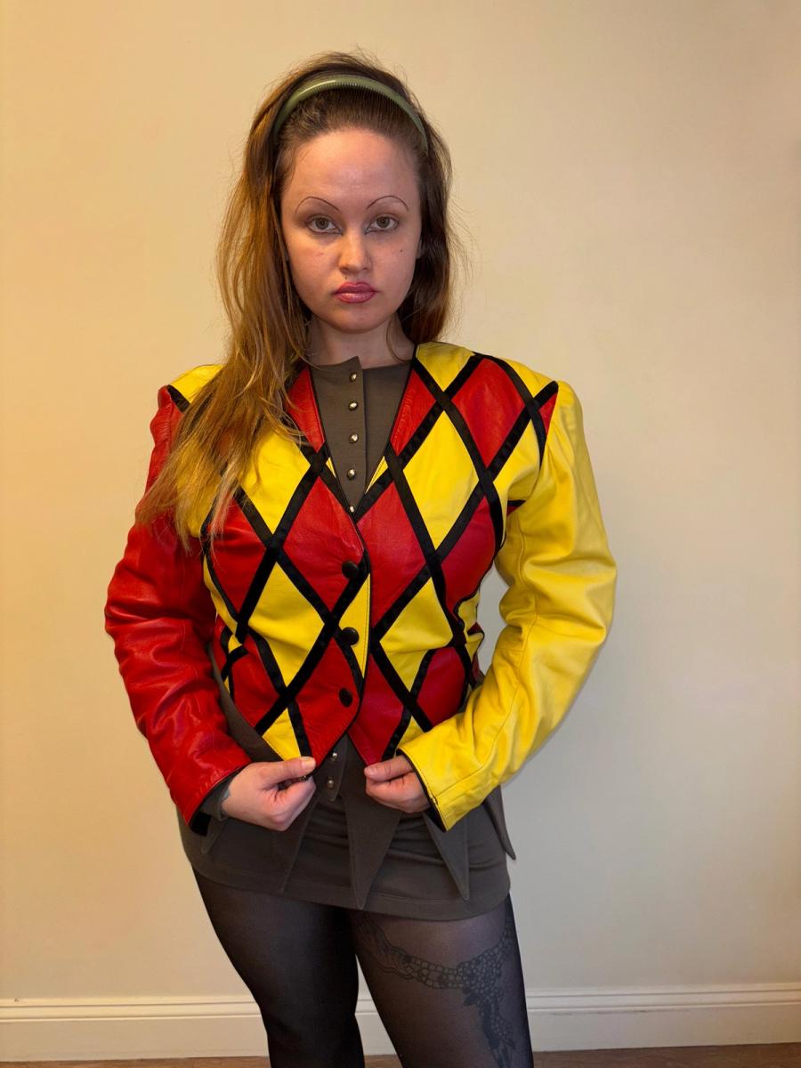 Scussi Gianfranco Harlequin Leather Jacket product image
