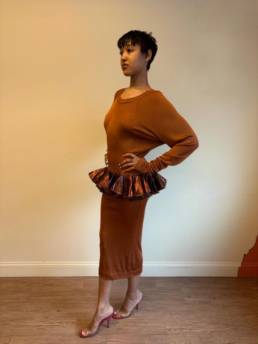 80s Chantal Thomass Dress with Flounce Detail product image