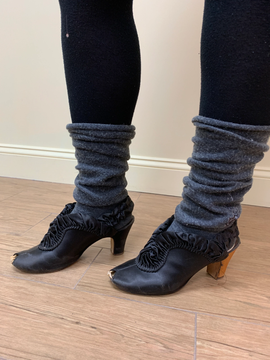 1940s Daniel Green Black Satin Shoes product image