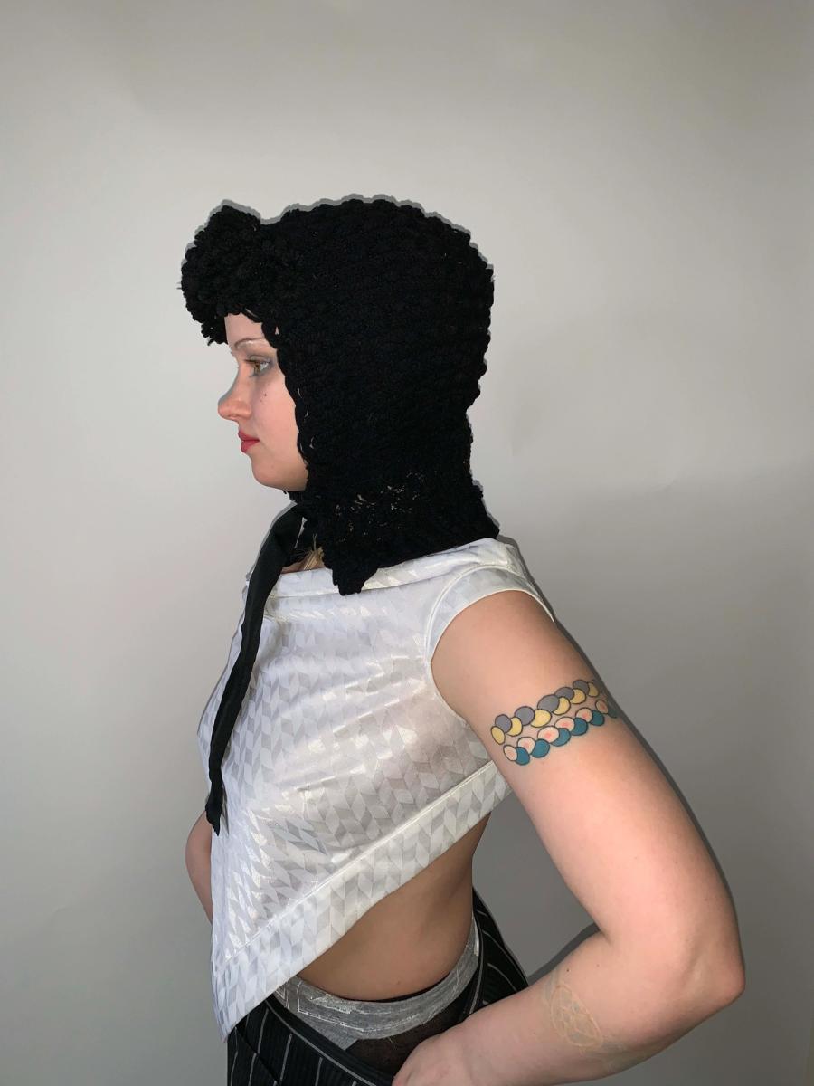 Victorian Crocheted Winter Bonnet product image
