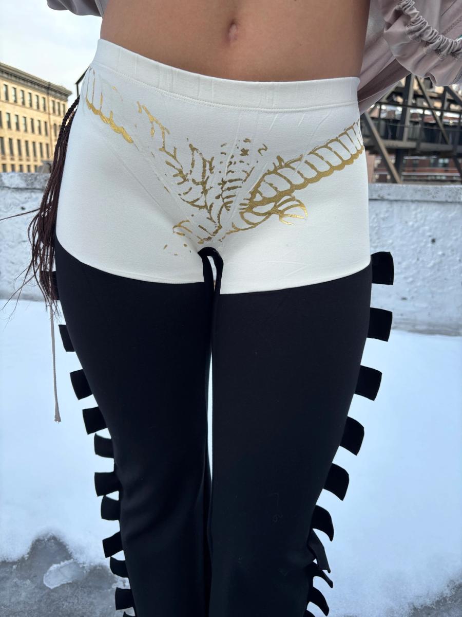 Castellated Bound Pants Cream  product image