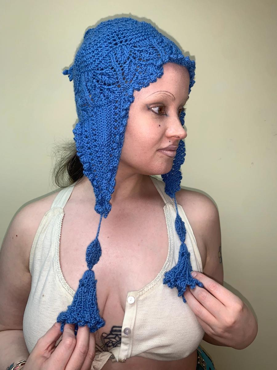 A/W 1994 Vivienne Westwood Hand-knit Cerulean Hat with Tassels product image