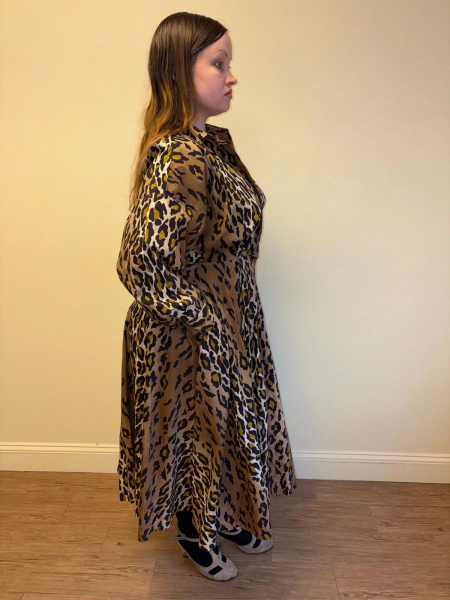 80s Norma Kamali Cheetah Print Dress product image