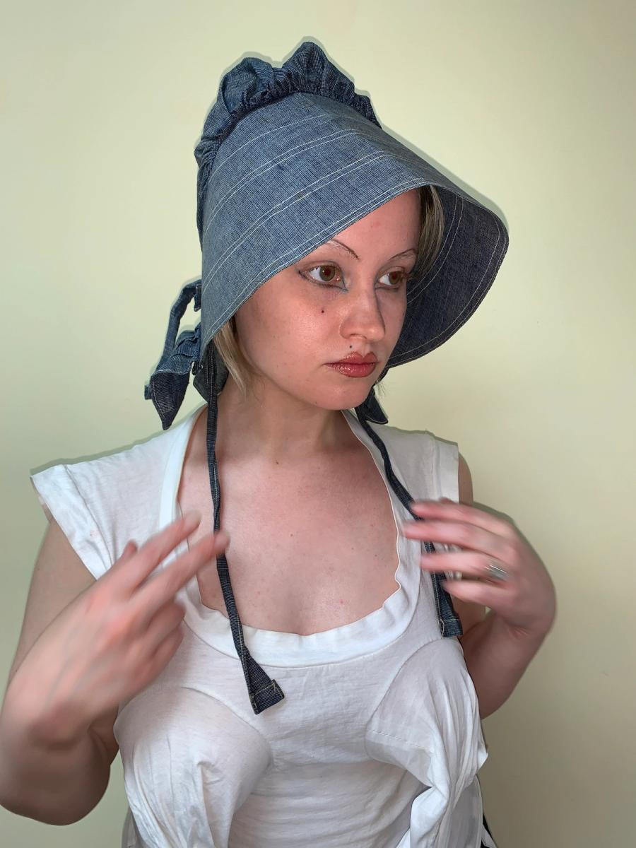Antique Waxed Denim Bonnet product image