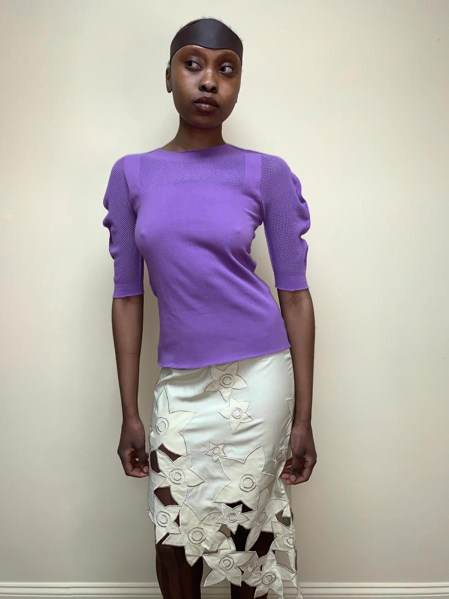 Issey Miyake A_POC Violet Mesh Top product image
