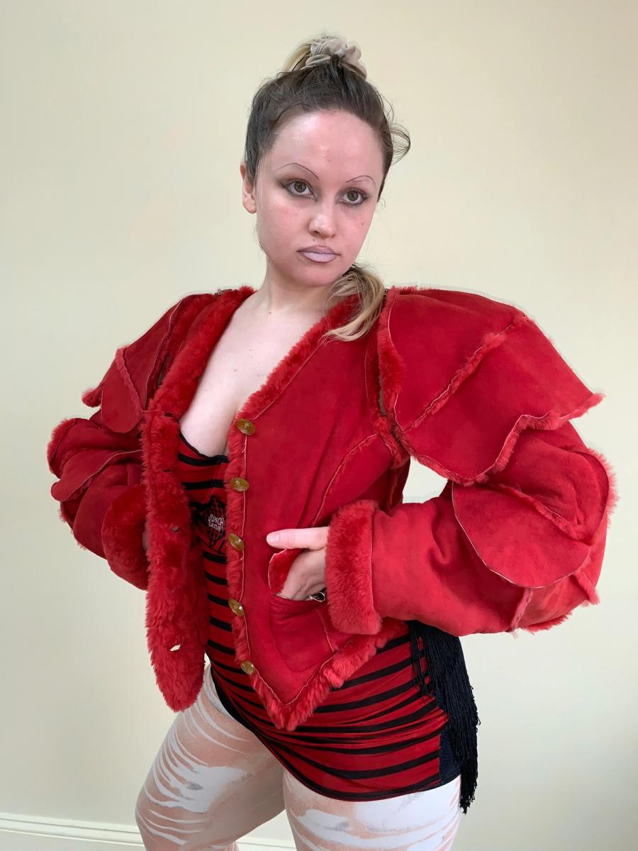 Vivienne Westwood A/W 1988 "Time Machine" Shearling Armour Jacket product image