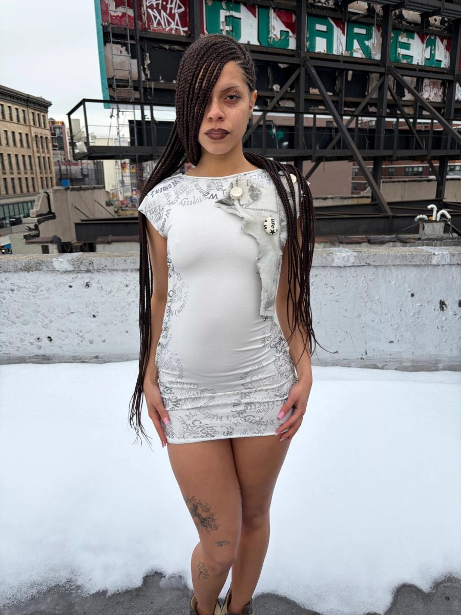 Grisette Printed Fur Minidress product image