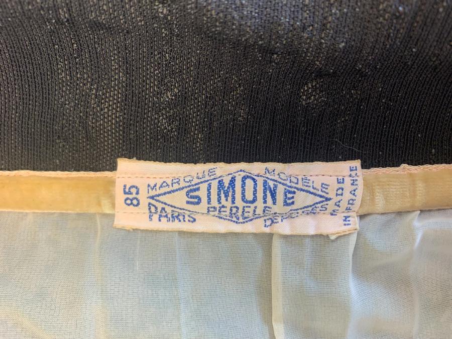 French 50s Simone Perelle Black Lace Bustier product image