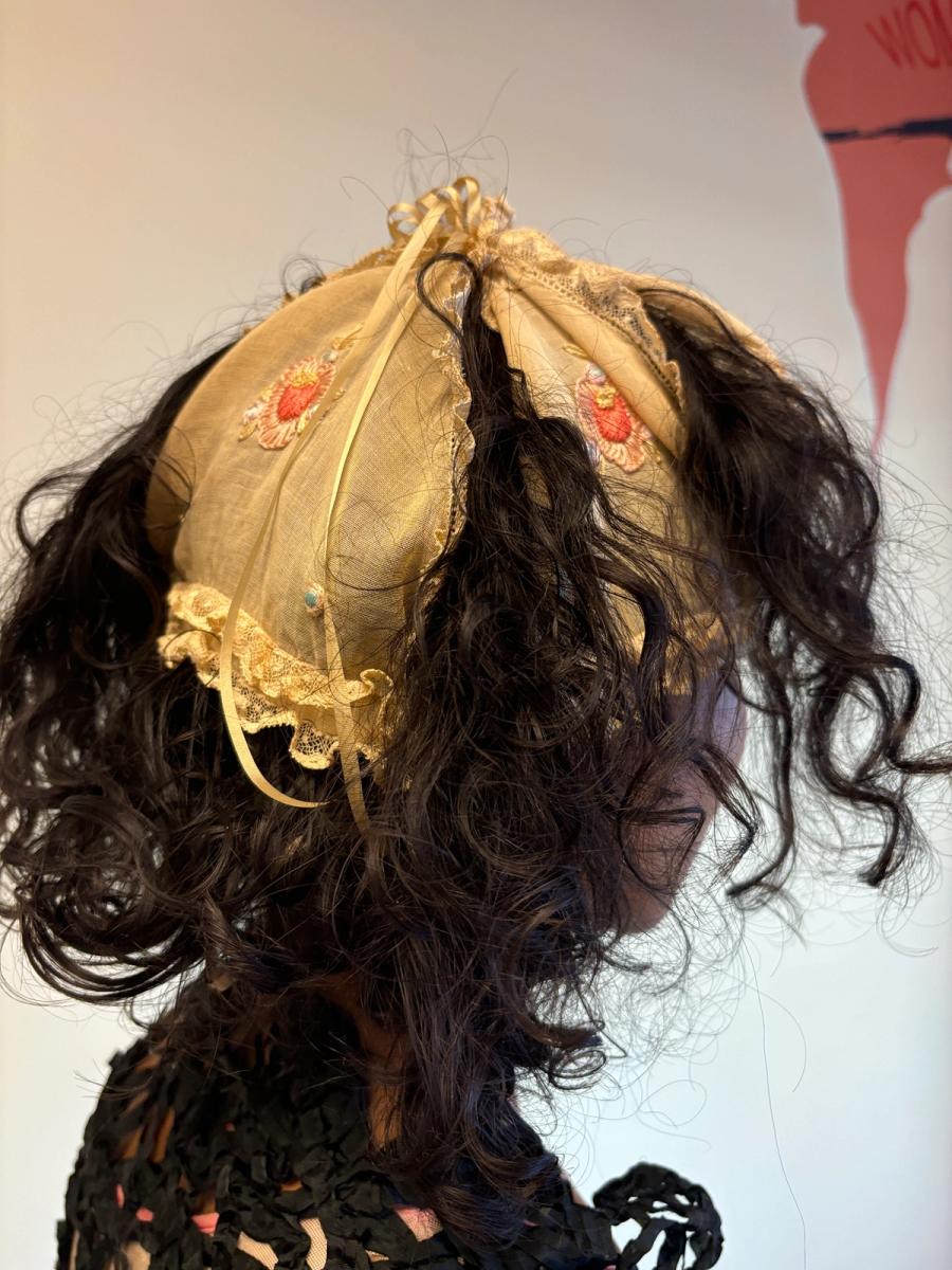 Arts & Crafts Era Embroidered Boudoir Cap product image