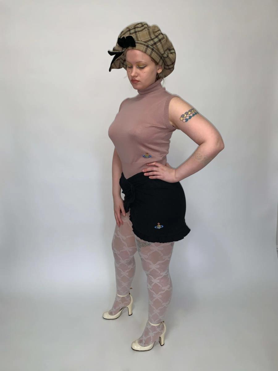 90s Vivienne Westwood Black Pointelle Skirt product image