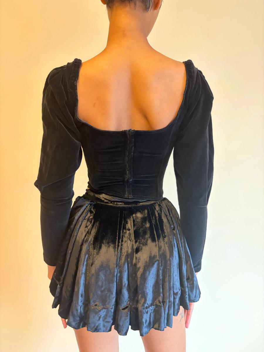 Vivienne Westwood Gold Label Panne Velvet Pleated Miniskirt  product image