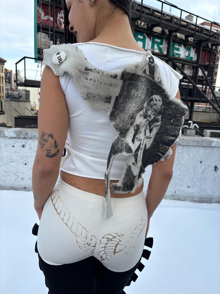 NANA Detachable Fur Tee 1  product image