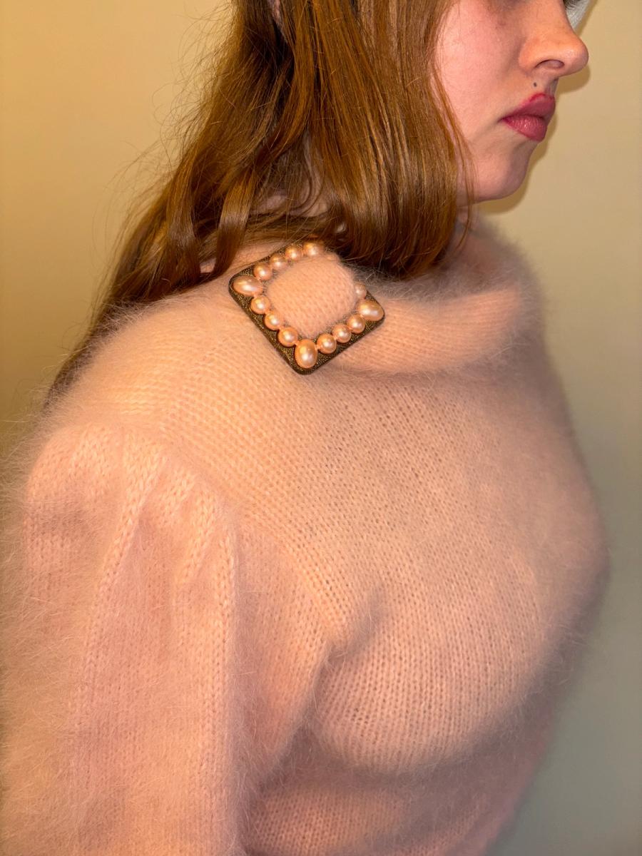1980s Angora Pink Sweater product image