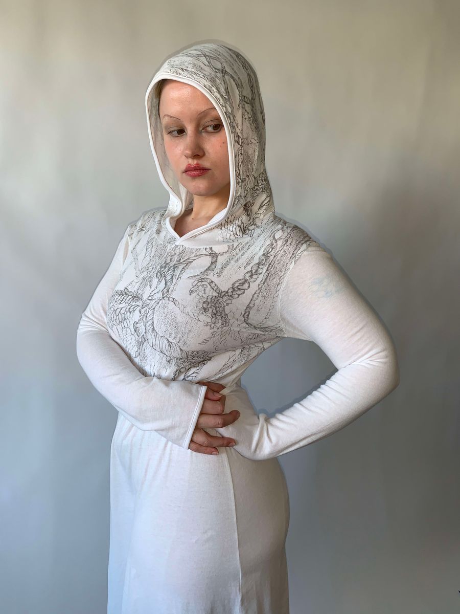 Yeah Right!! Rope Print Hooded Dress product image