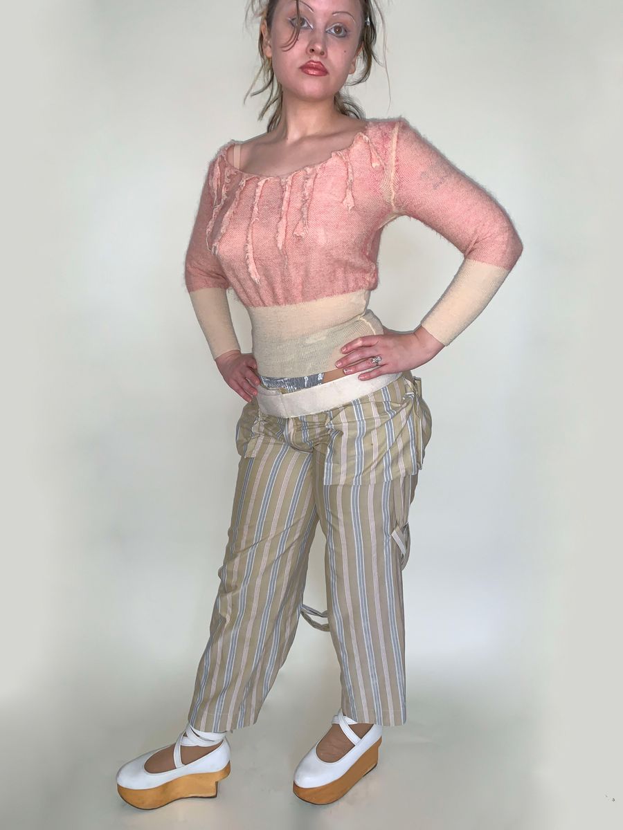 Vivienne Westwood Gold Label Shredded Pink Mohair Sweater product image