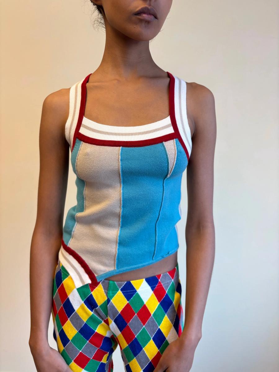 Plein Sud Knit Patchwork Tanktop product image