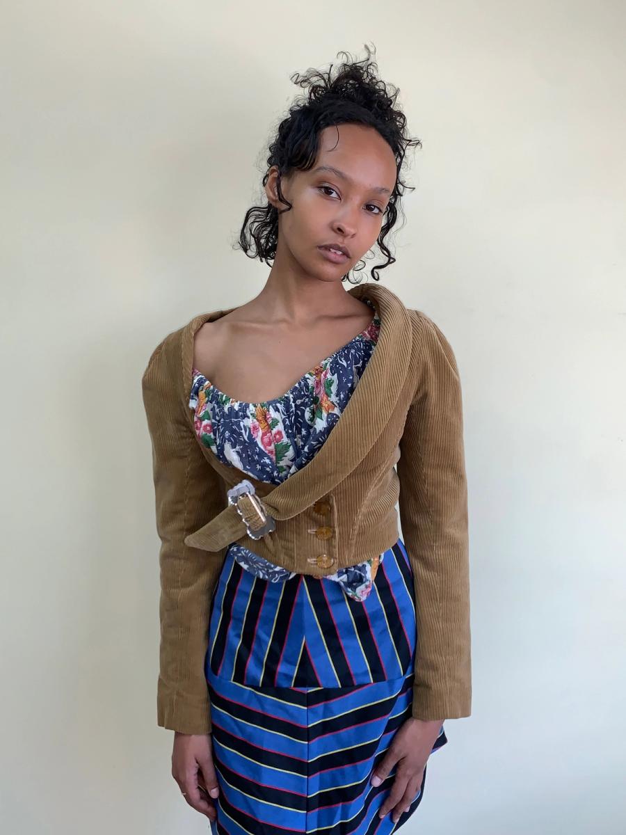 Vivienne Westwood 1989 Asymmetrical Corseted Jacket with Mirrored Buckle product image
