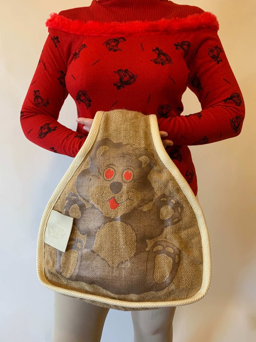 Vivienne Westwood Teddy Bear Burlap Purse product image