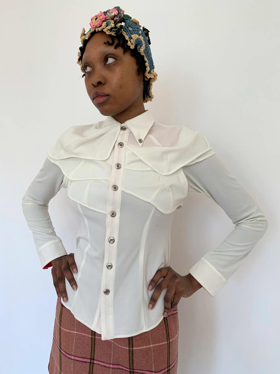 20471120 Ruffle Button Down Shirt product image