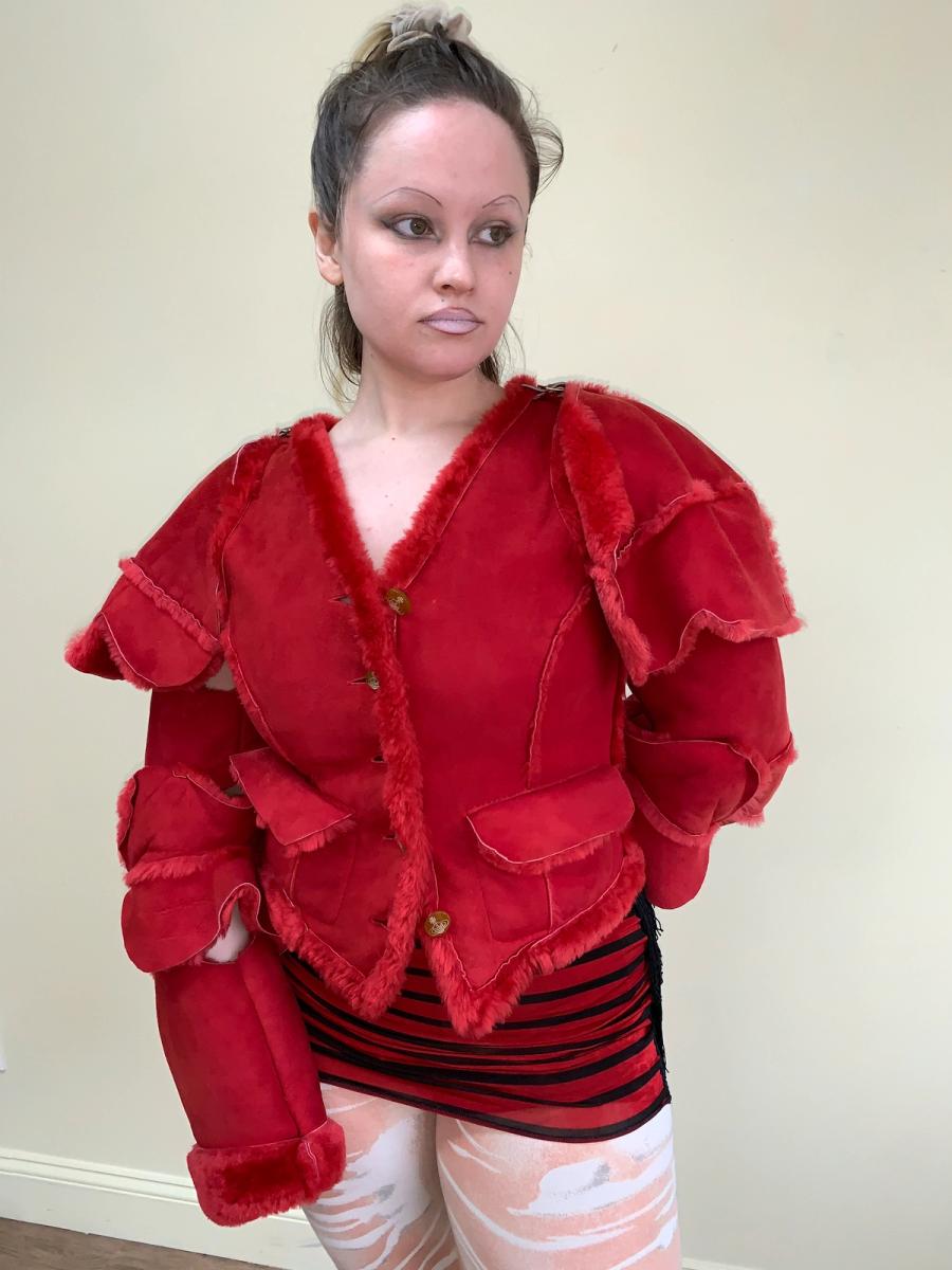 Vivienne Westwood A/W 1988 "Time Machine" Shearling Armour Jacket product image