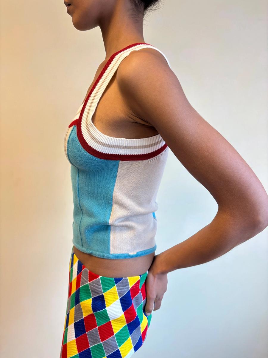 Plein Sud Knit Patchwork Tanktop product image