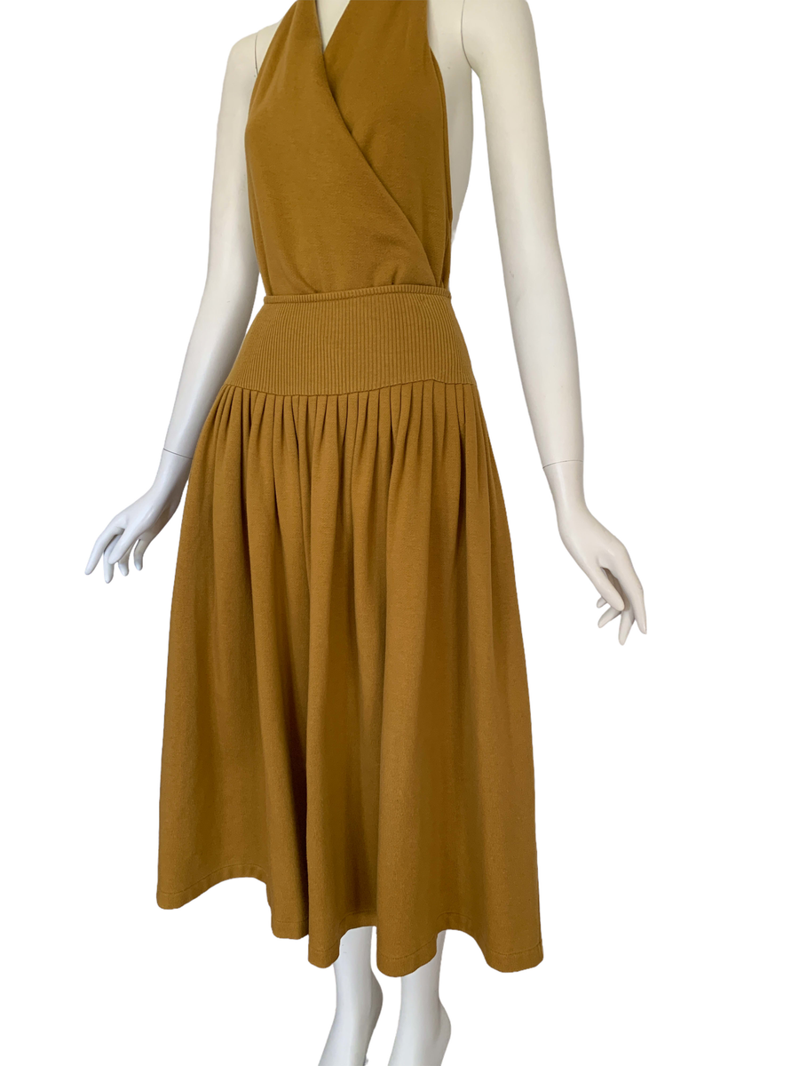 80s Norma Kamali Ochre 3 Piece Dress product image