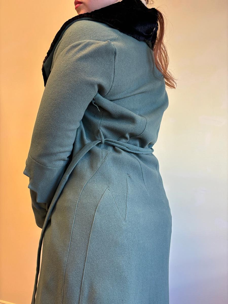 1920s or early 1930s Celadon Deco Coat  product image