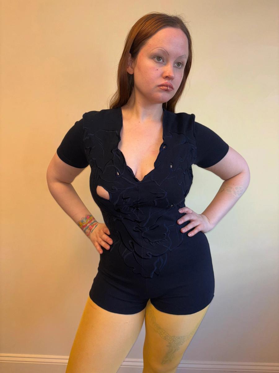 Krizia Maglia Embroidered Panther Bodysuit product image