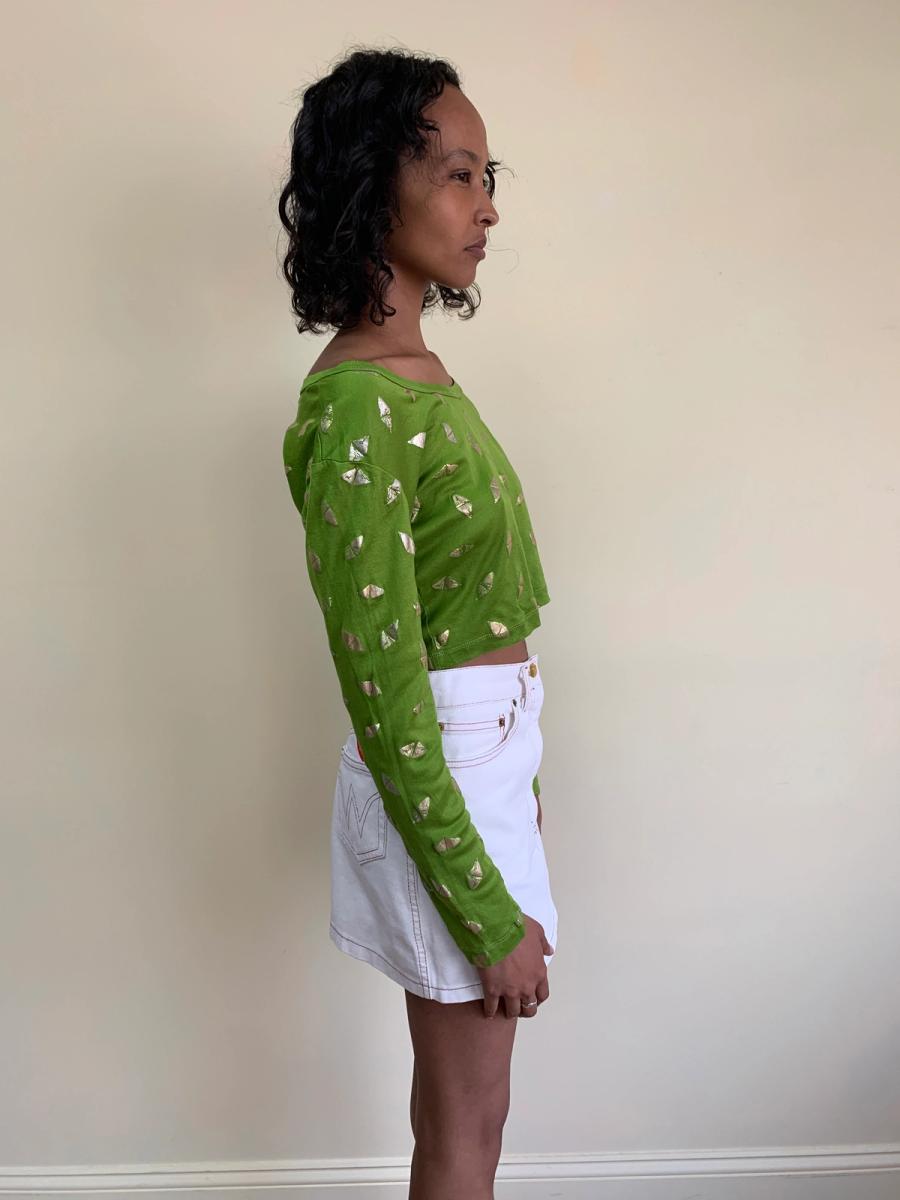 Gaultier Top With Textured Gold Printing product image