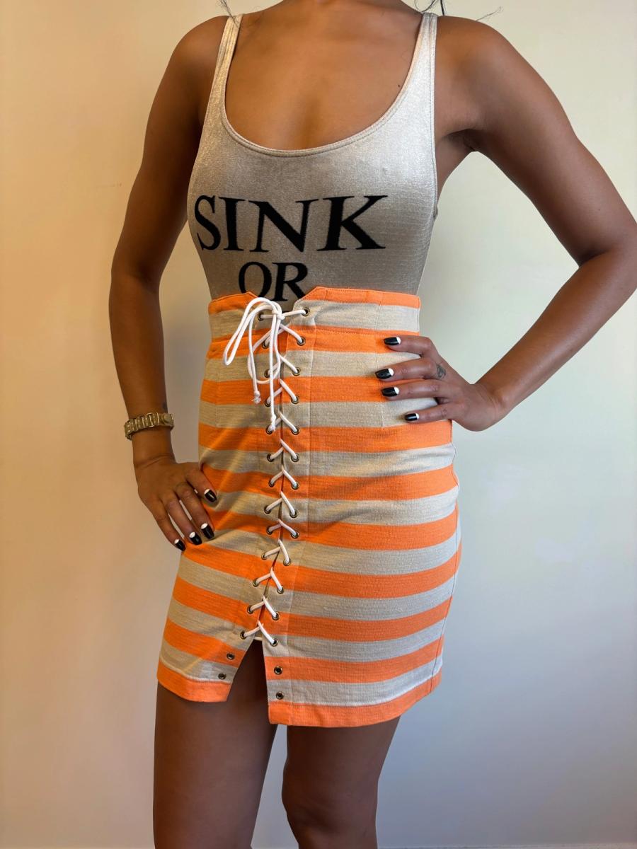 80s Junko Shimada Striped Skirt product image