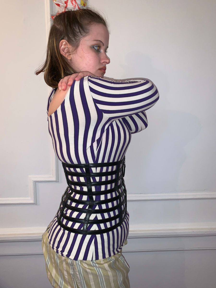 Vintage Jean- Paul Gaultier Leather Cage Corset product image