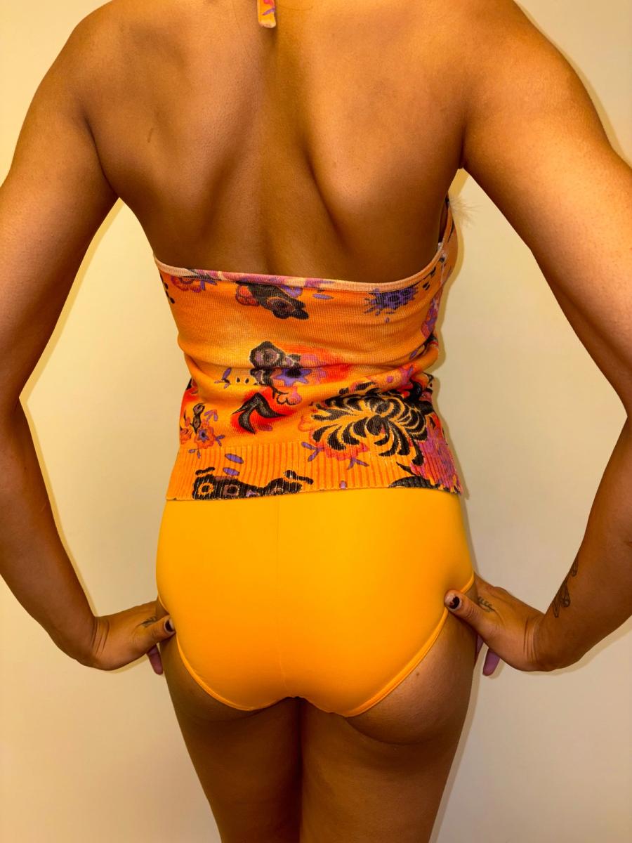 Chantal Thomass Yellow Ruffle Bow Swim Bottoms product image