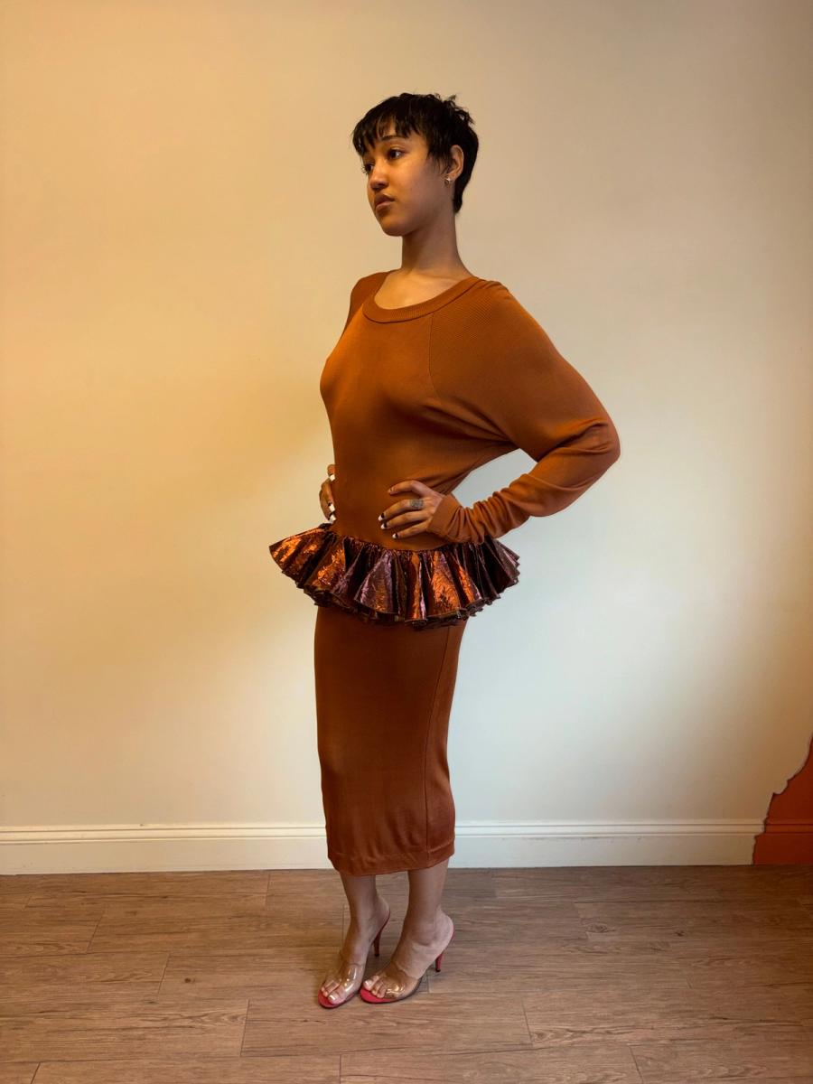 80s Chantal Thomass Dress with Flounce Detail product image