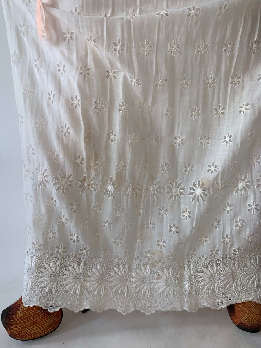 Rare c 1908 Eyelet Daisy Formal Tea Skirt product image