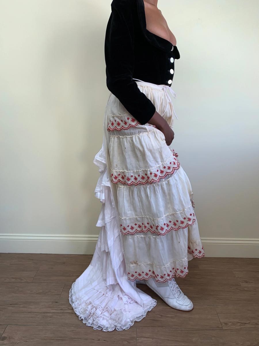 1880s Bustle- Train Overskirt  product image