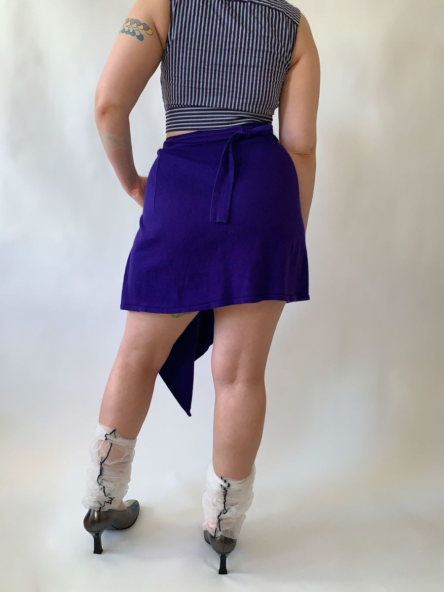 1980s Vivienne Westwood Asymmetrical Knit Wrap Skirt product image