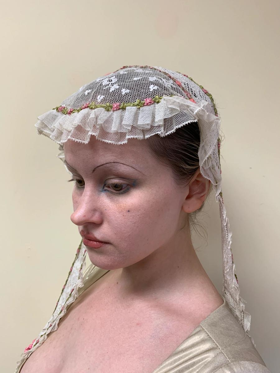 1860s Lace Bang Bonnet with Lappets product image