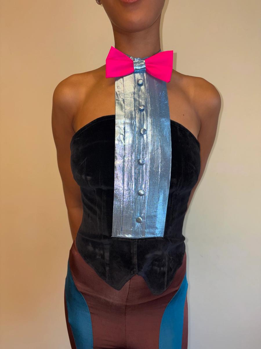 80s Fiorucci Tuxedo Bustier product image