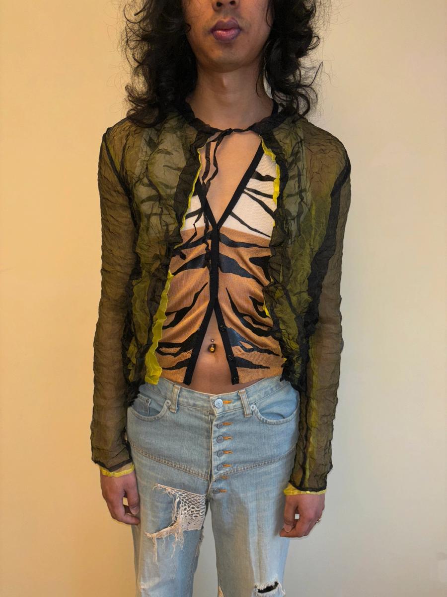Krizia Wrinkle Pleated Reversible Over-shirt product image