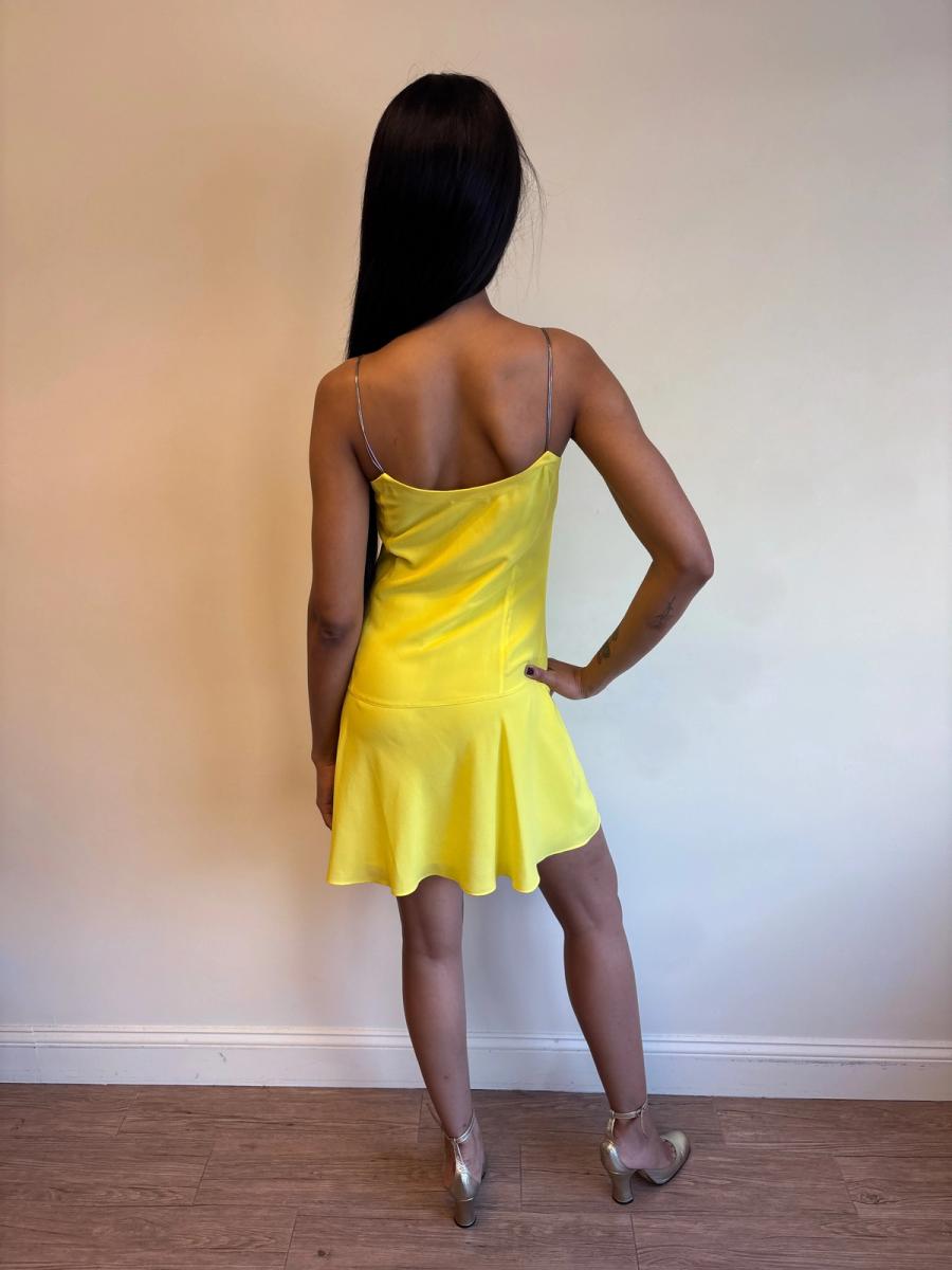 Vintage La Perla Yellow Slip Dress with Metal Straps product image