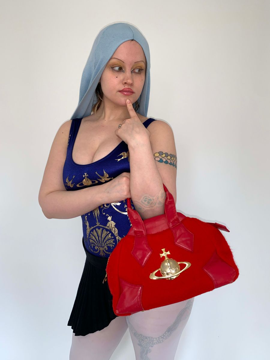 Vivienne Westwood 80s/90s Tweed Big Orb Bag product image