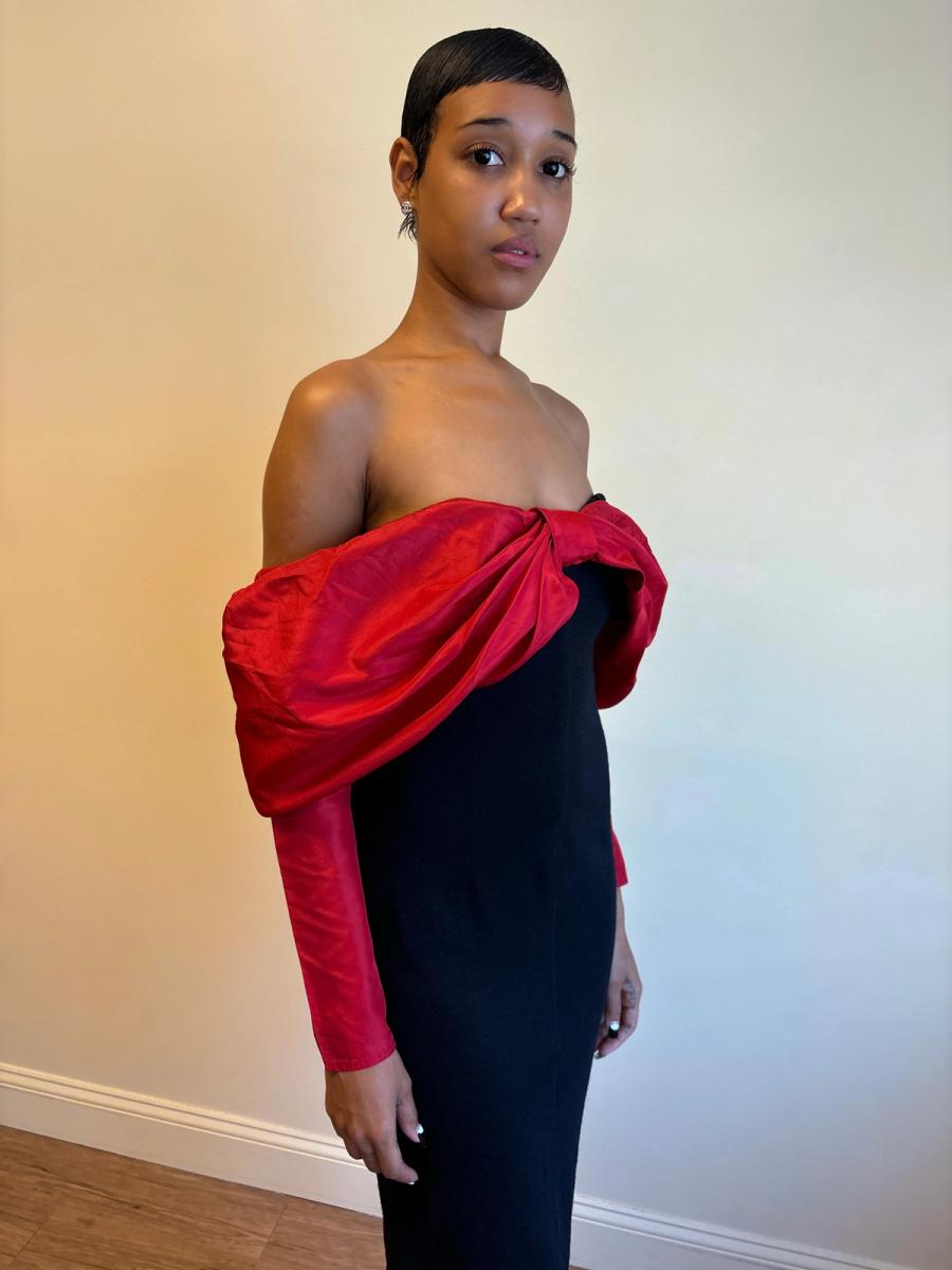80s Angelo Tarlazzi Bow Dress product image