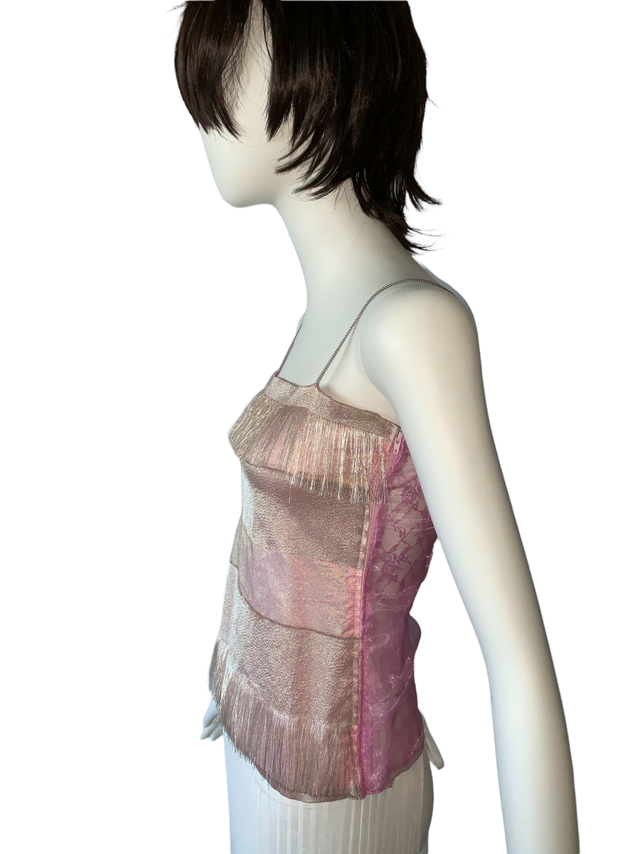 Kyoichi Fujita Iridescent Pink Fringe Top product image