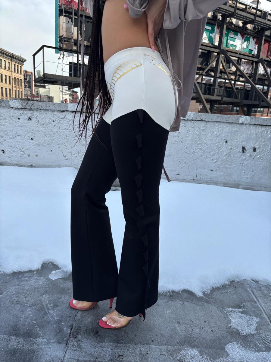 Castellated Bound Pants Cream product image