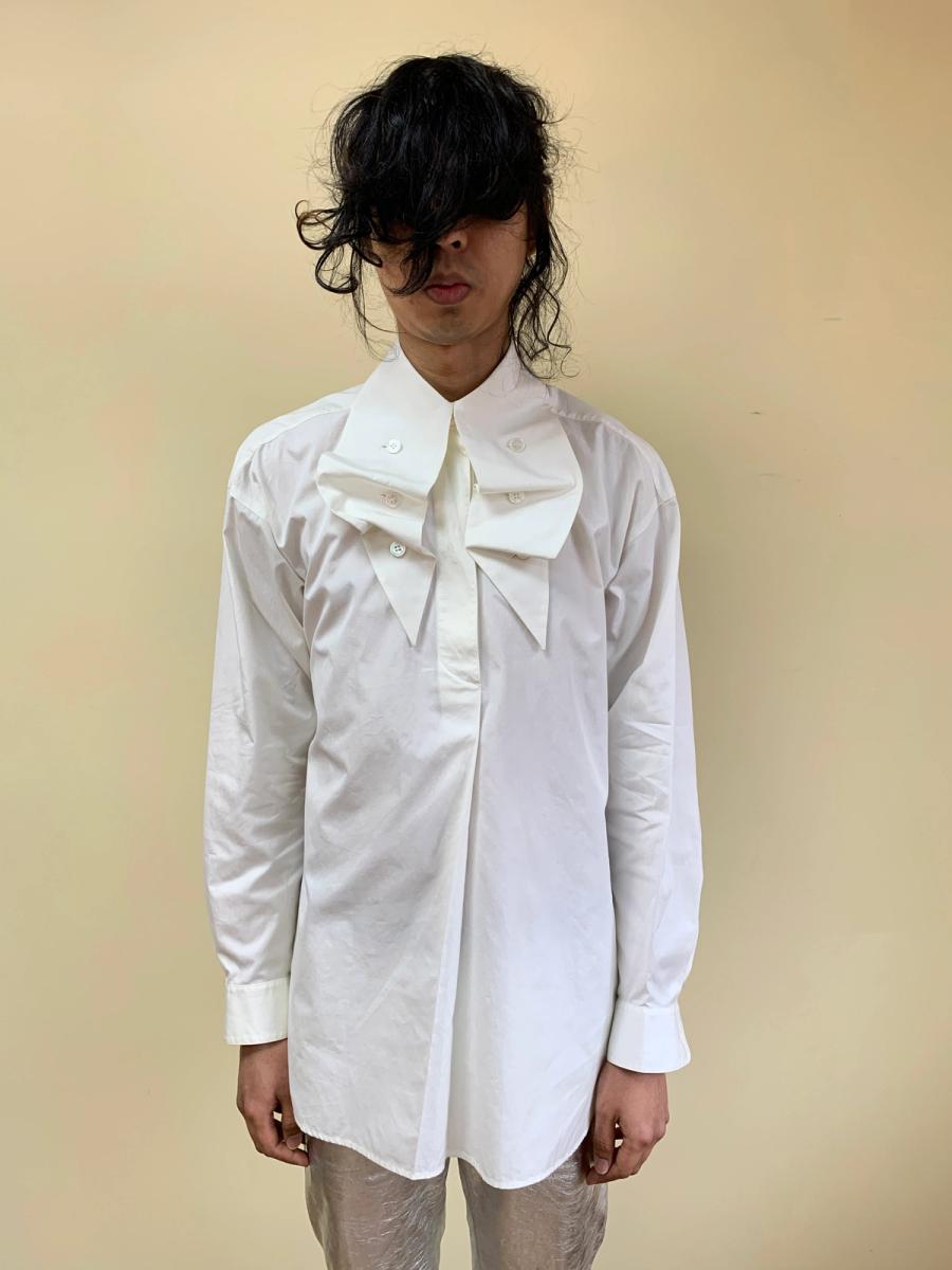 1980s Issey Miyake Button Collar Poet Blouse product image