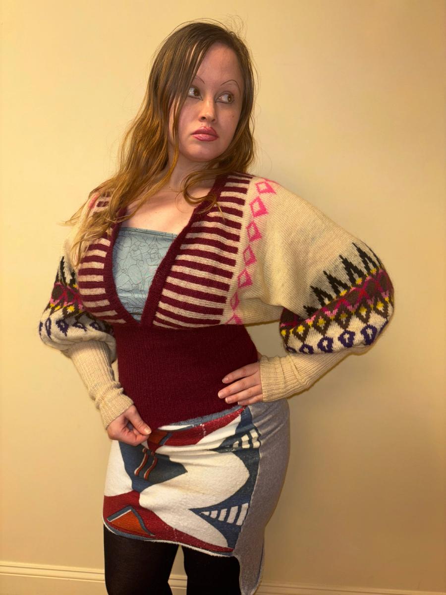 80s Kansai Yamamoto Balloon Sleeve Knit Sweater product image