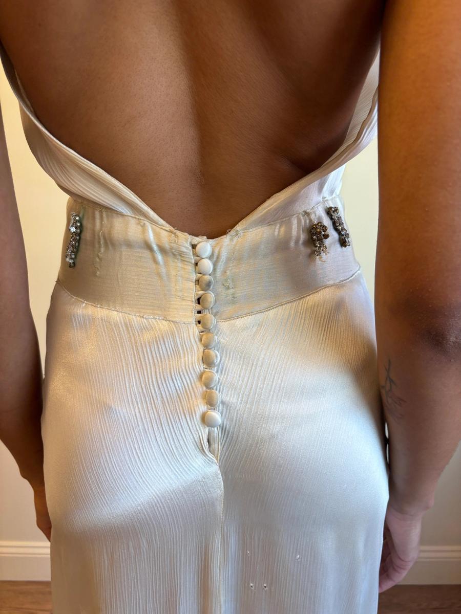 1930s Liquid Satin Jean Harlow Gown  product image