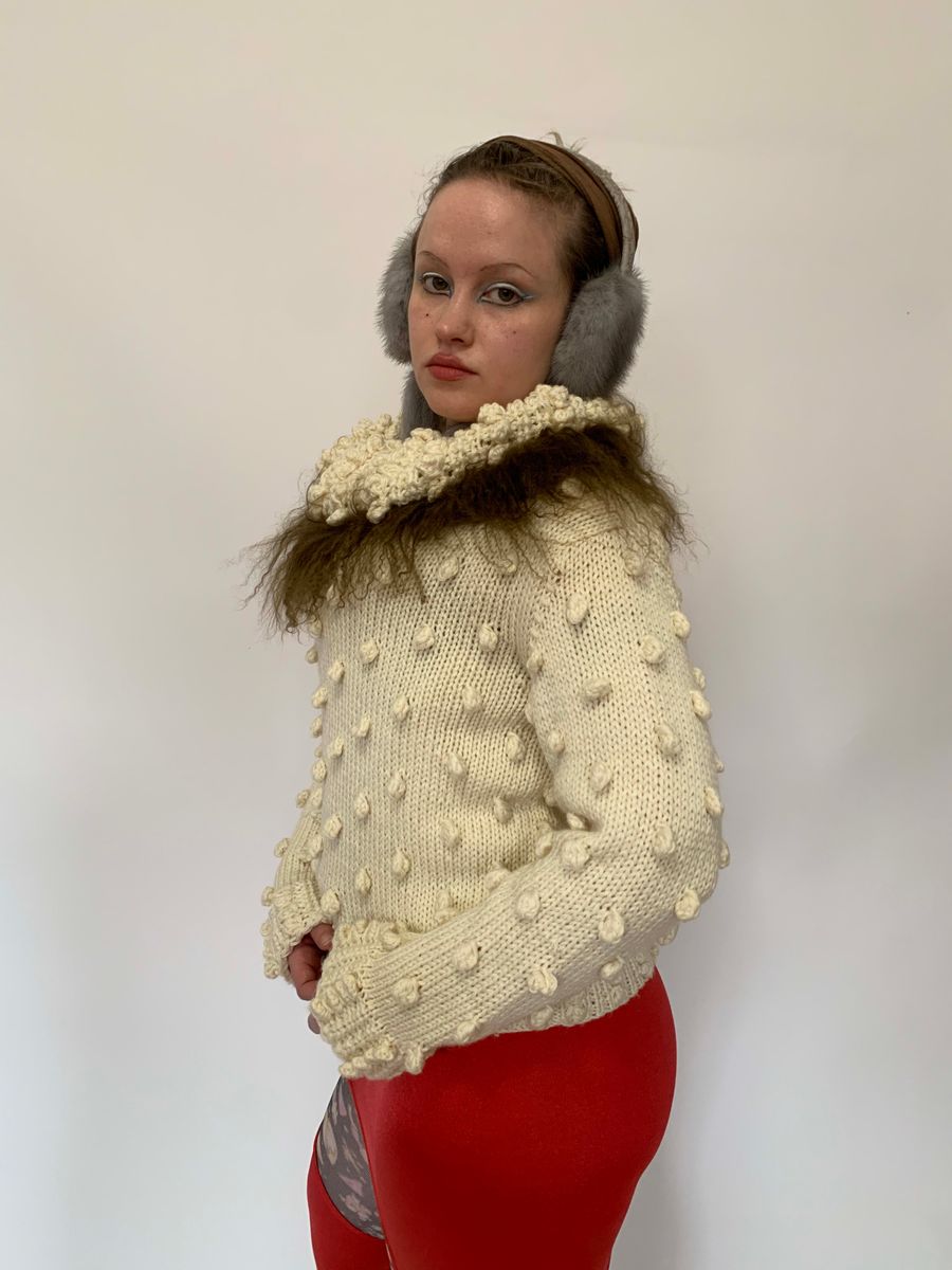 Kaneko Isao Mongolian Fur Trim Sweater product image