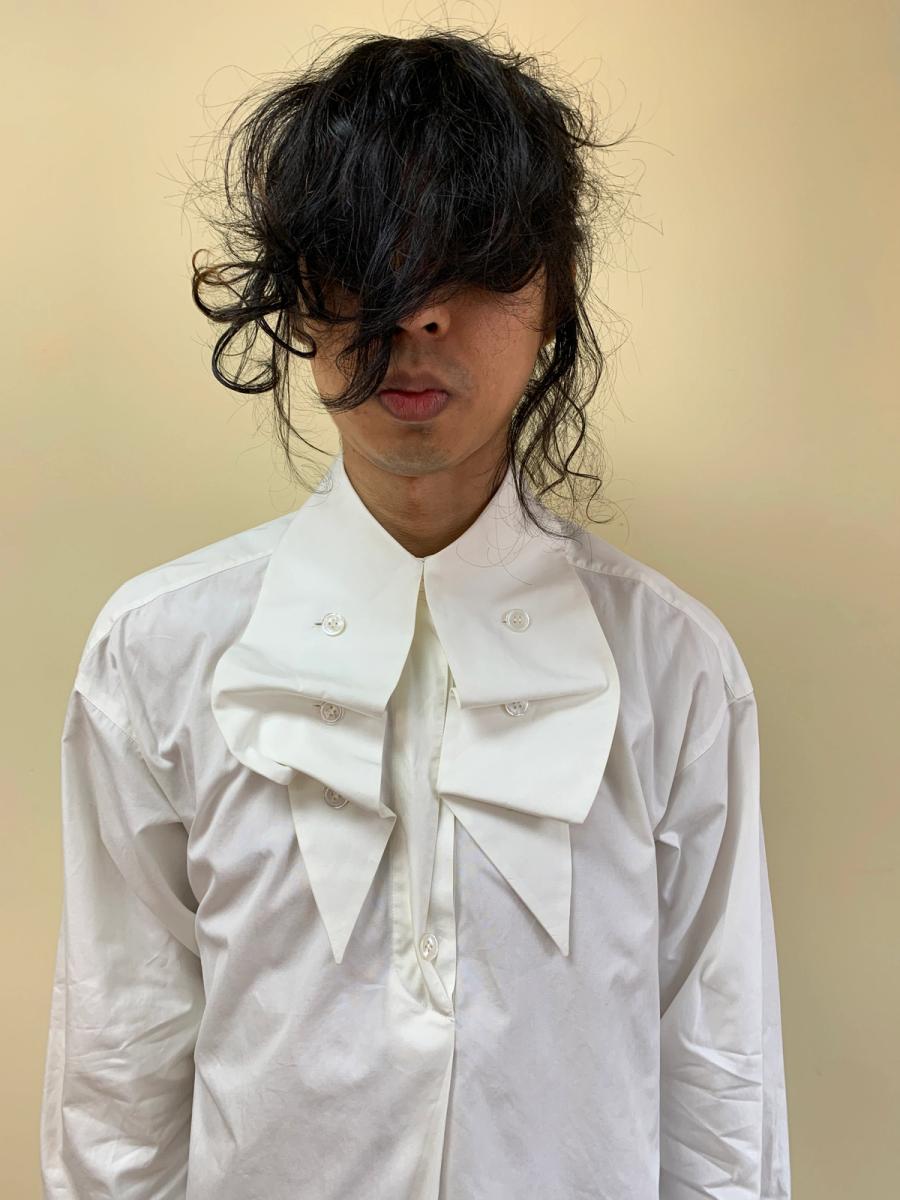 1980s Issey Miyake Button Collar Poet Blouse product image